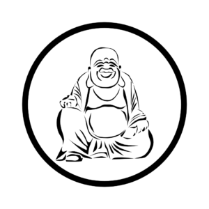 Buddah In Circle - Black