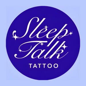 Sleep Talk Logo inset against BG