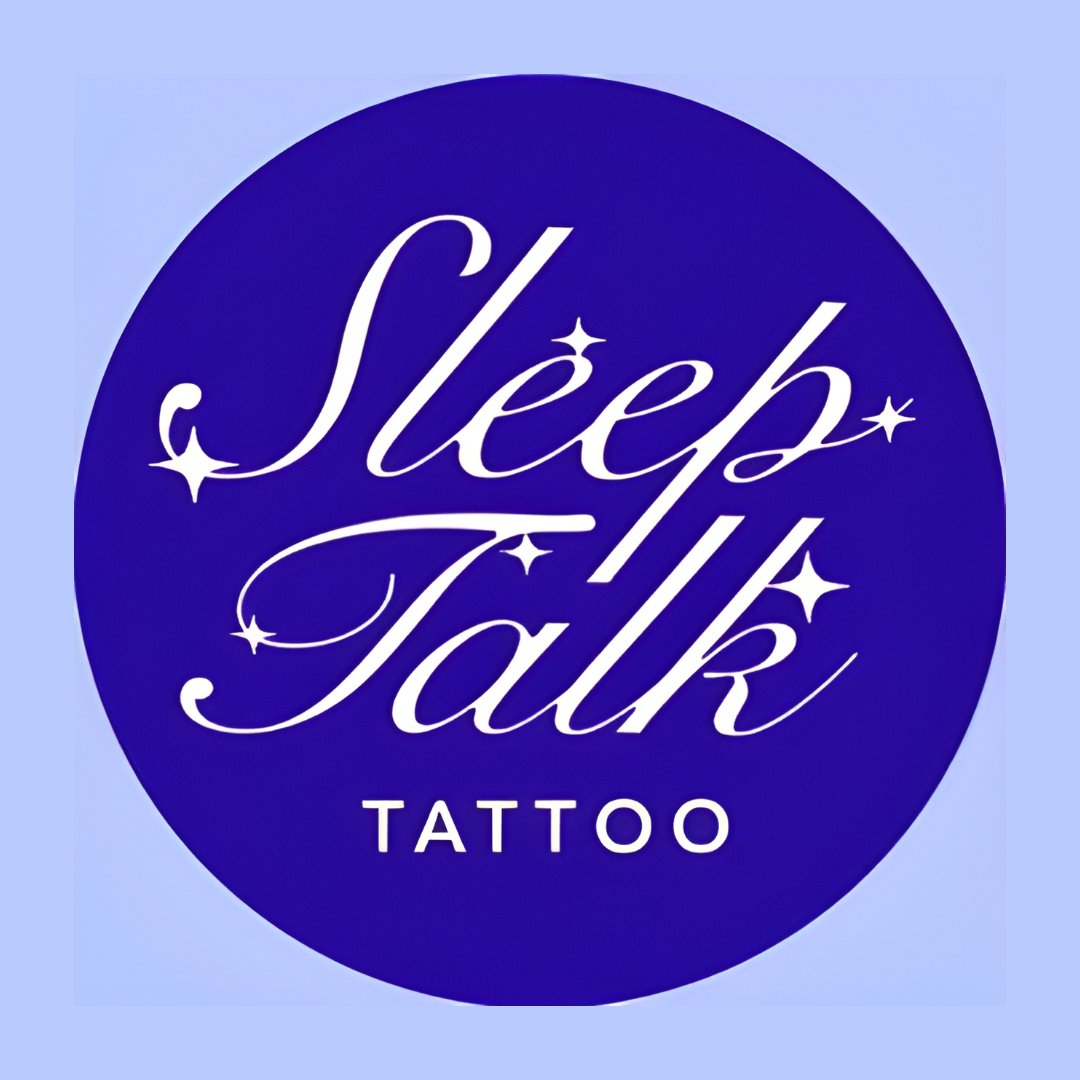 Sleep Talk Logo inset against BG